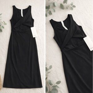 Lululemon Nulu Twist-Front Midi Dress – True Navy – Size M – NWT